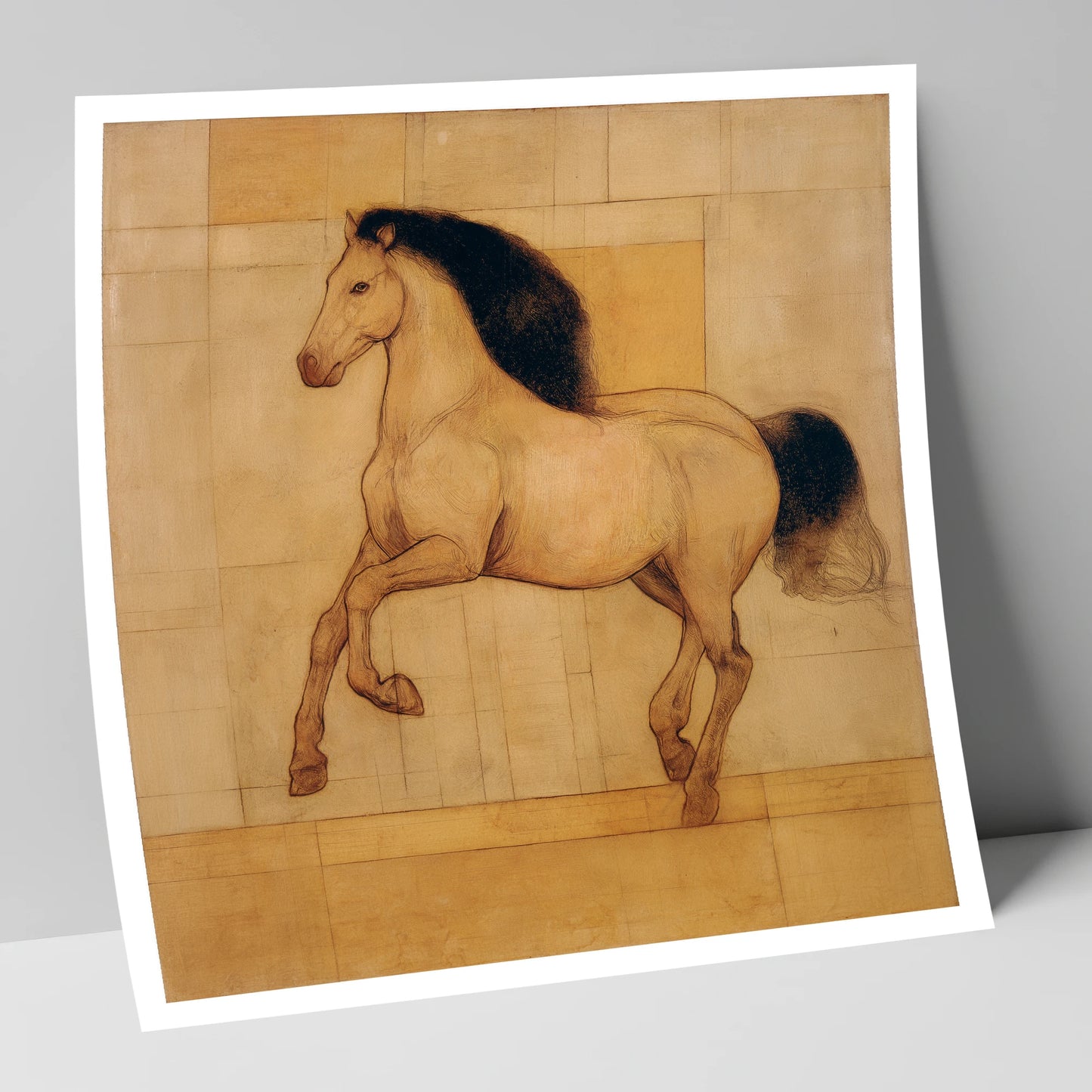 Classical Equine Study horse portrait art print