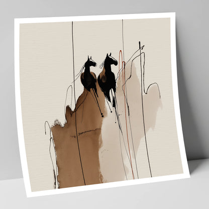 Sepia Shadows horse portrait art print