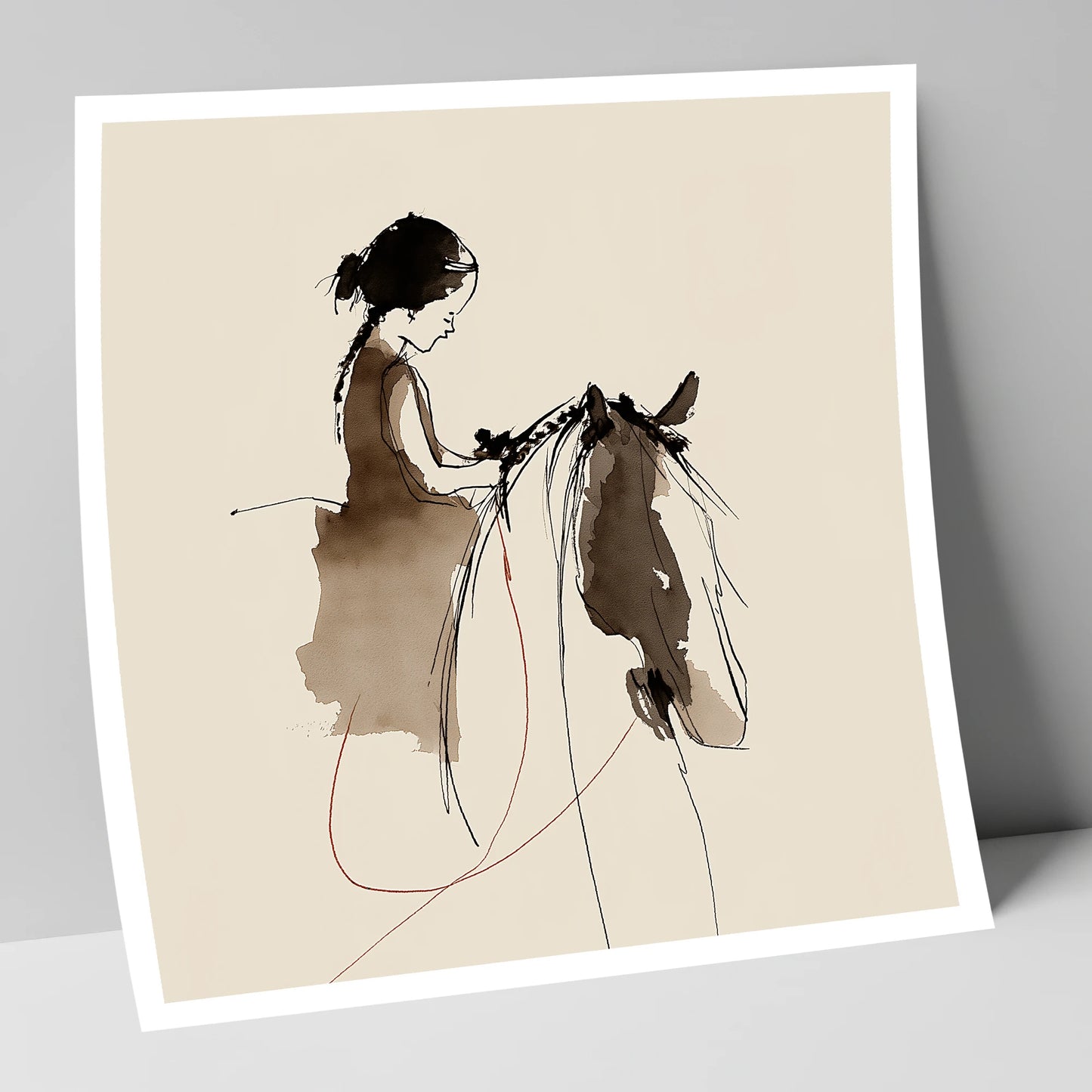Silent Understanding horse & rider art print