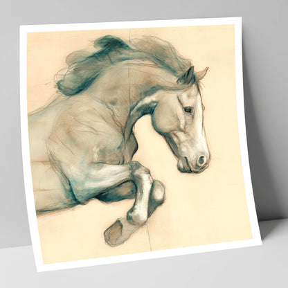 Suspended Grace horse portrait art print