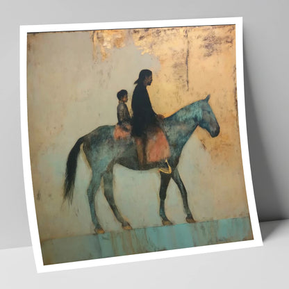 Timeless Golden Journey horse & rider art print
