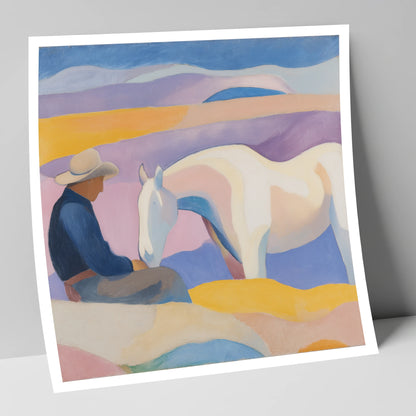 The Quiet Companion horse & rider art print