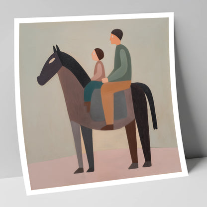 The Quiet Hack horse & rider art print