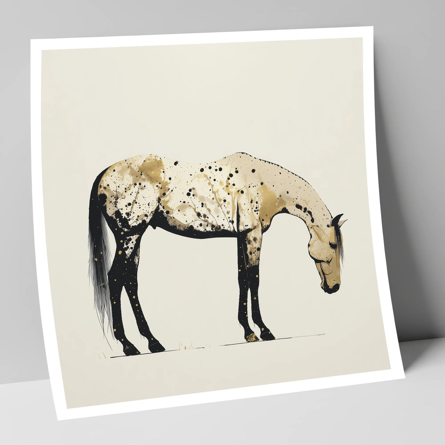 Gilded Appaloosa Elegance horse breed art print