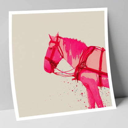 Vibrant Harness Profile working horse art print