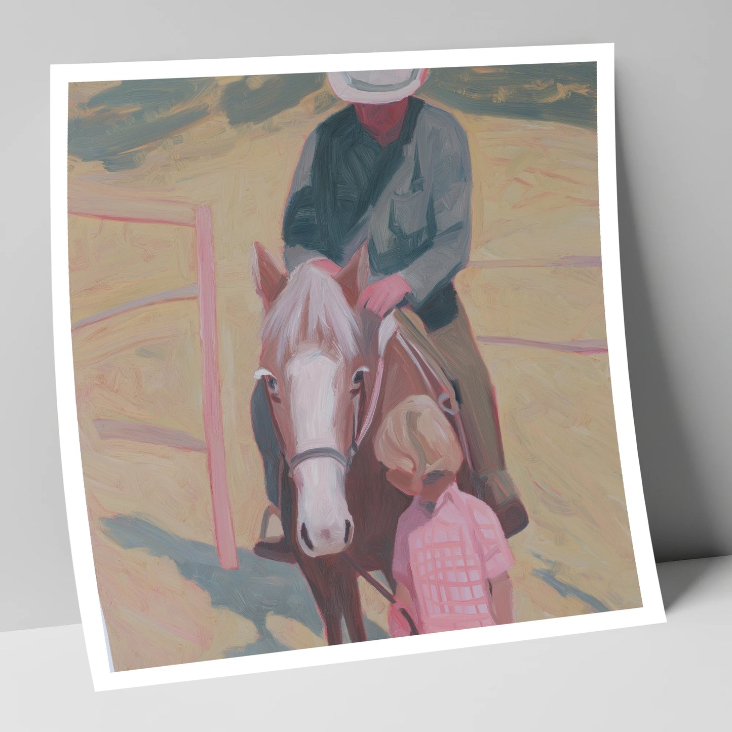 The Gentle Lesson horse & rider art print