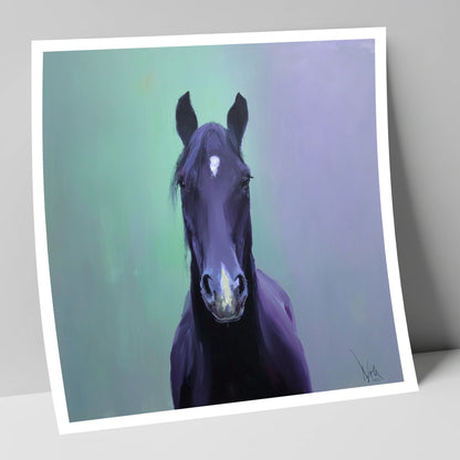 The Violet Gaze horse portrait art print