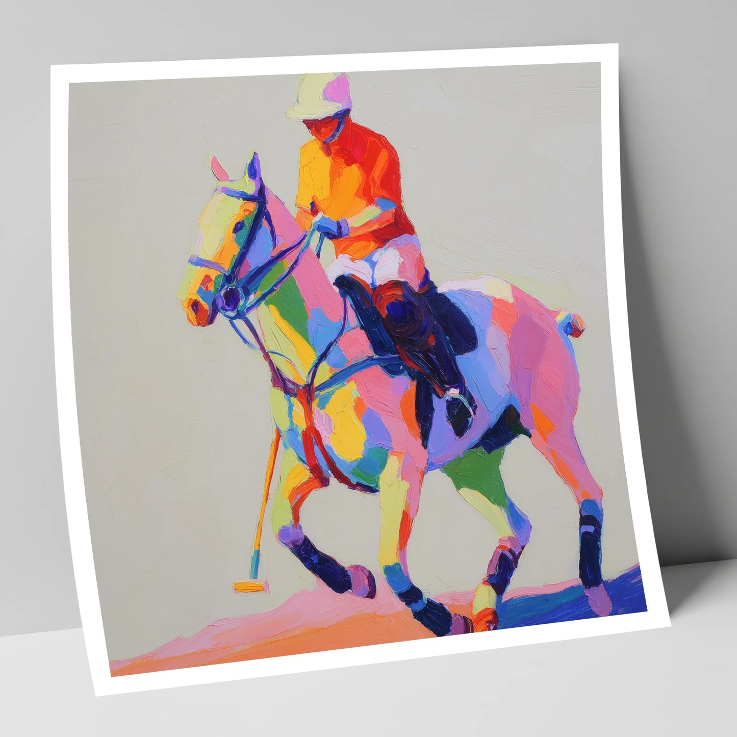 Vibrant Polo Pace polo horse art print