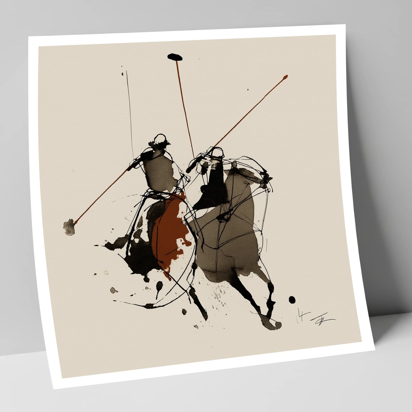 The Ride-Off polo horse art print