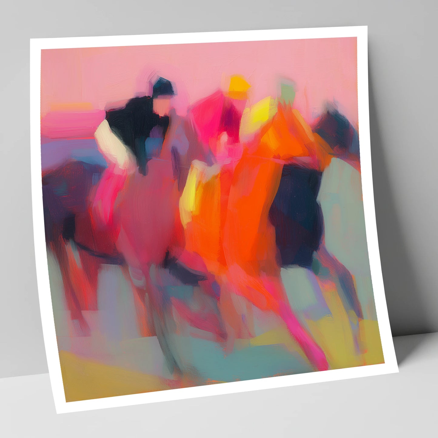 Vibrant Furlong racing horse art print