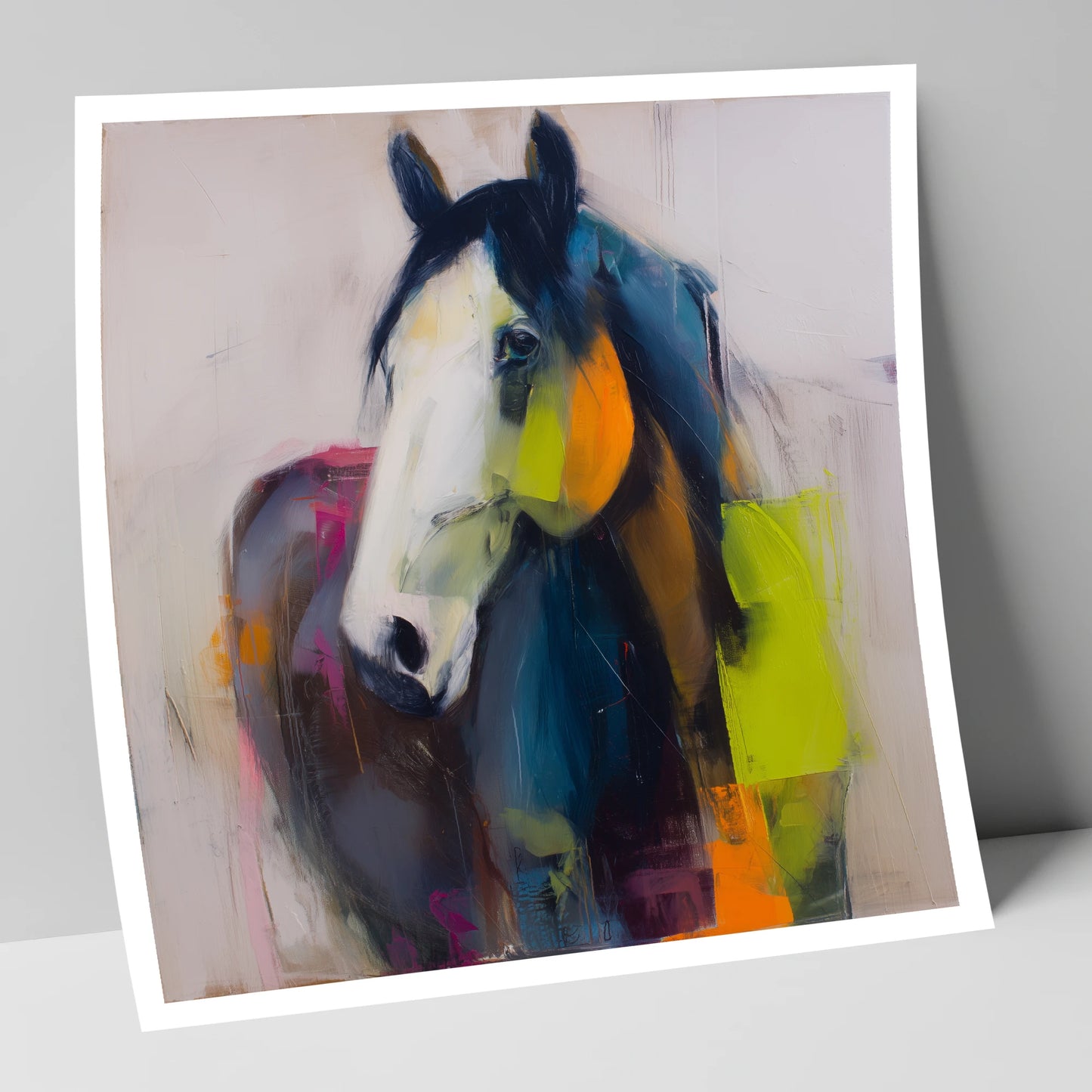 Vivid Equine Expression horse portrait art print