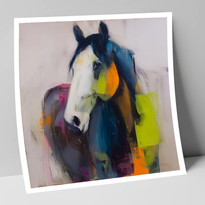 Vivid Equine Expression horse portrait art print