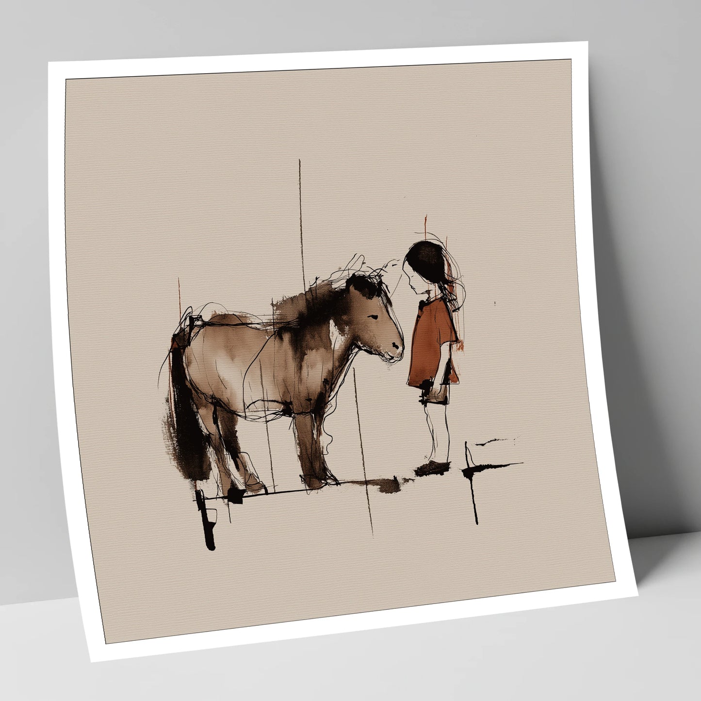 Silent Understanding horse & rider art print