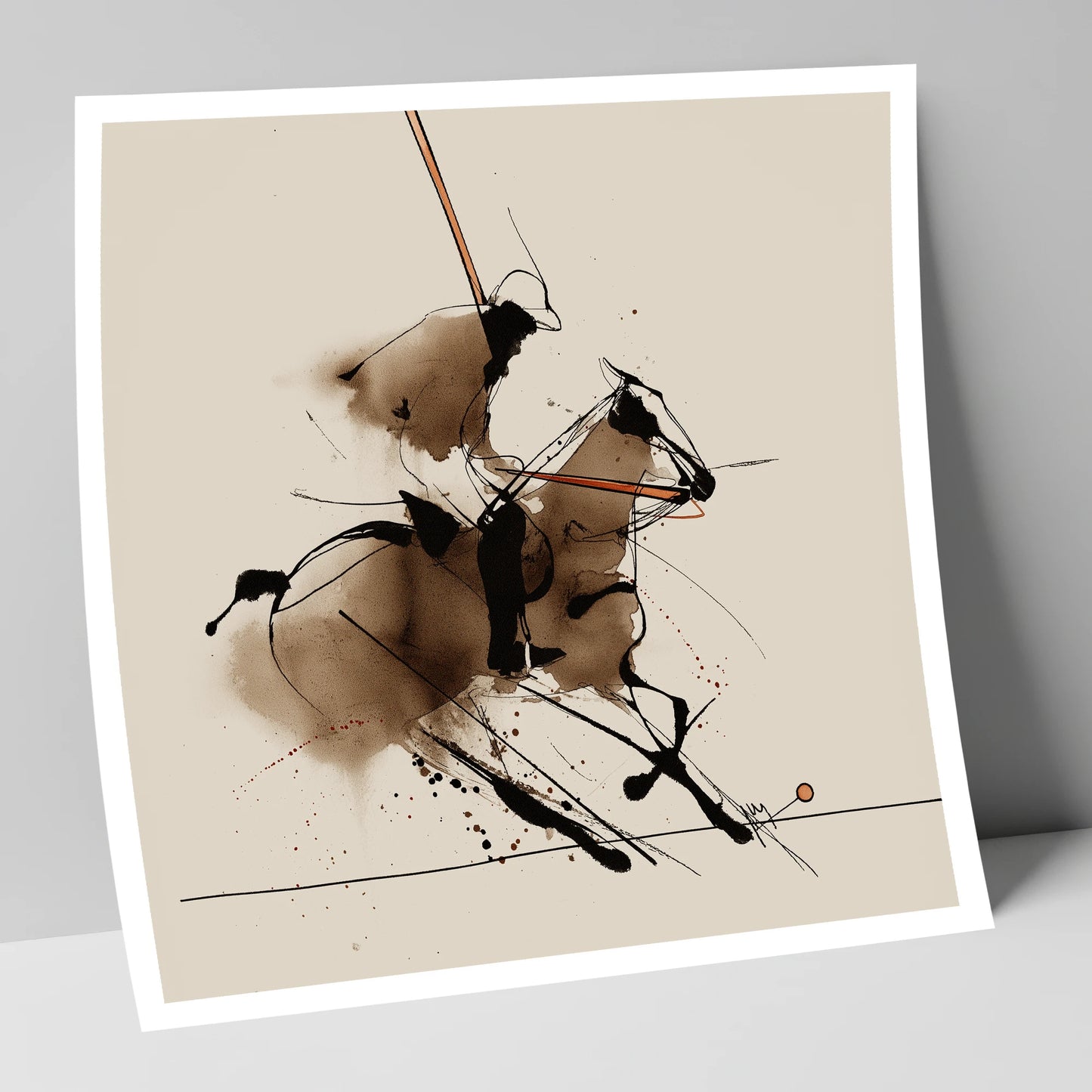 The Polo Drive polo horse art print