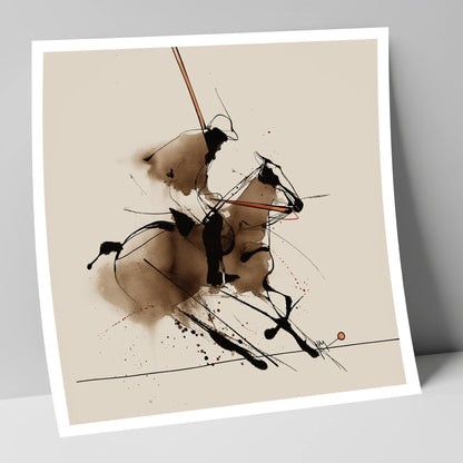 The Polo Drive polo horse art print