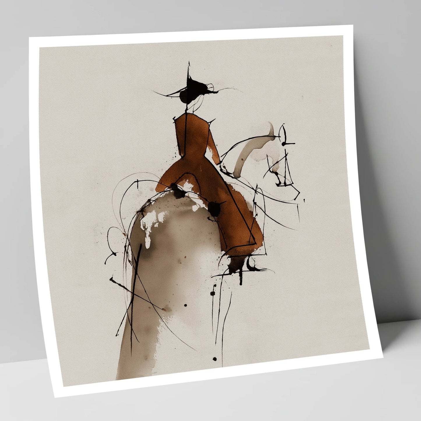 Classical Harmony horse & rider art print