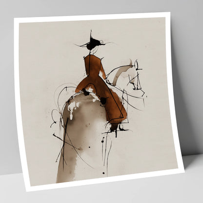 Classical Harmony horse & rider art print