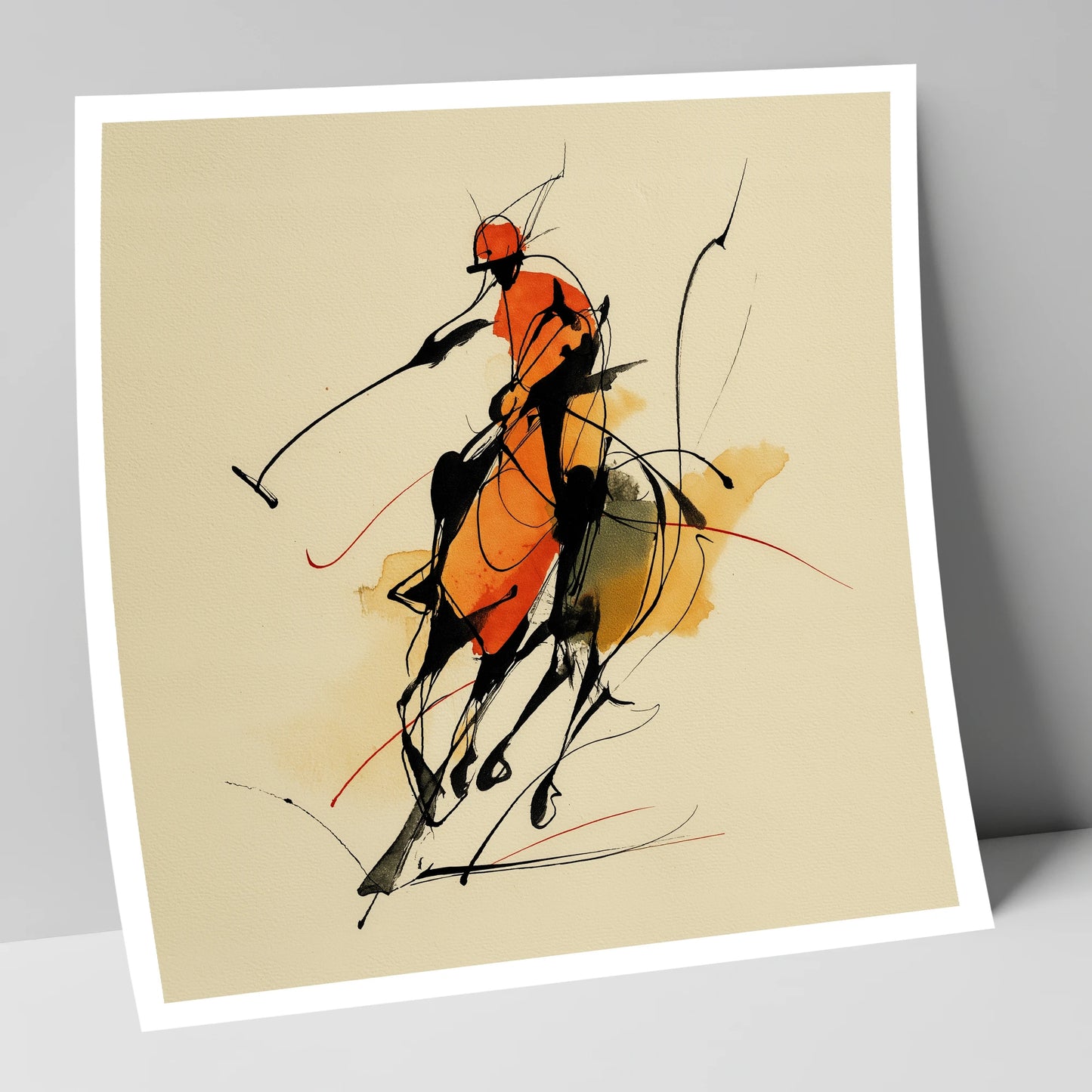 The Decisive Strike polo horse art print