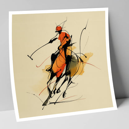The Decisive Strike polo horse art print