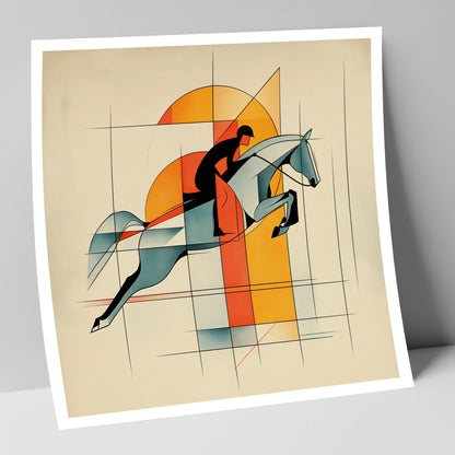 Precision in Flight show jumping horse art print