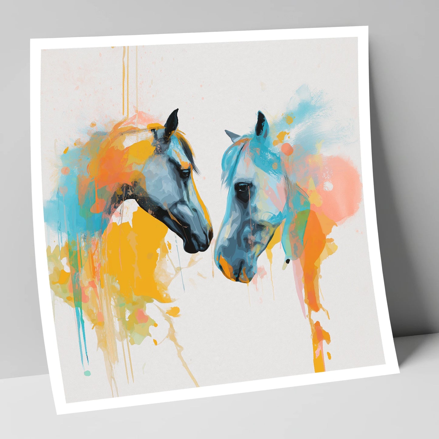 Spirited Bond horse portrait art print