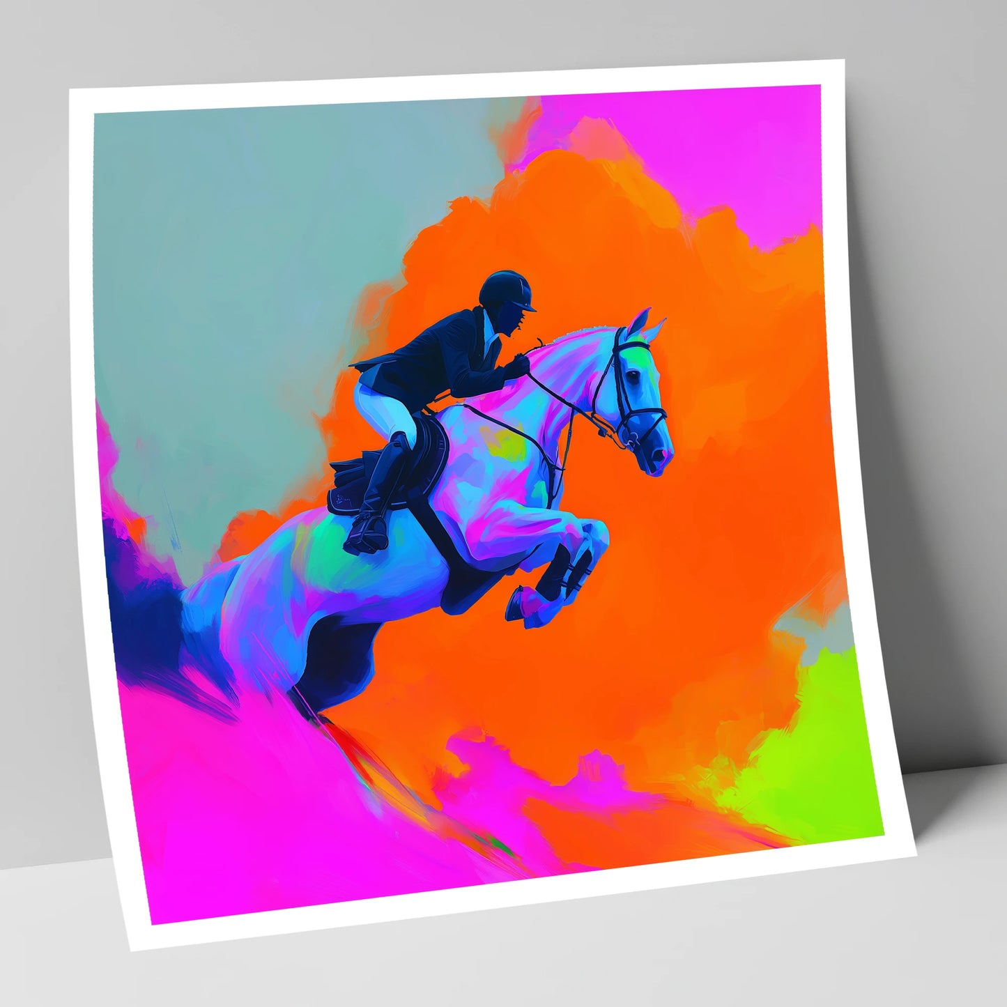Vivid Showjumping Flight show jumping horse art print