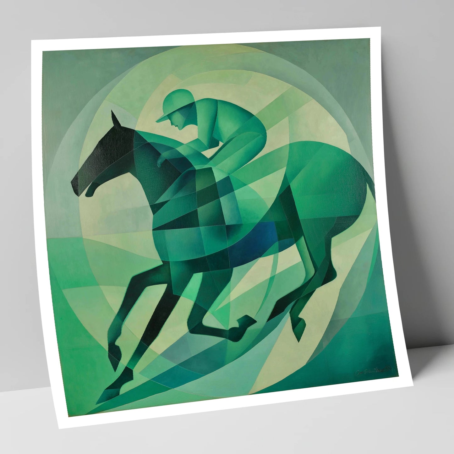 Emerald Rhythm racing horse art print