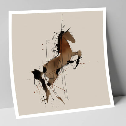 Rearing Spirit horse portrait art print