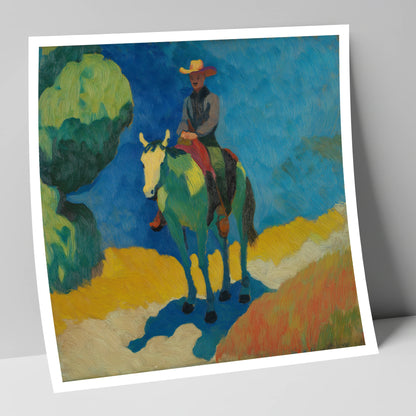 Under a Cobalt Sky western horse art print