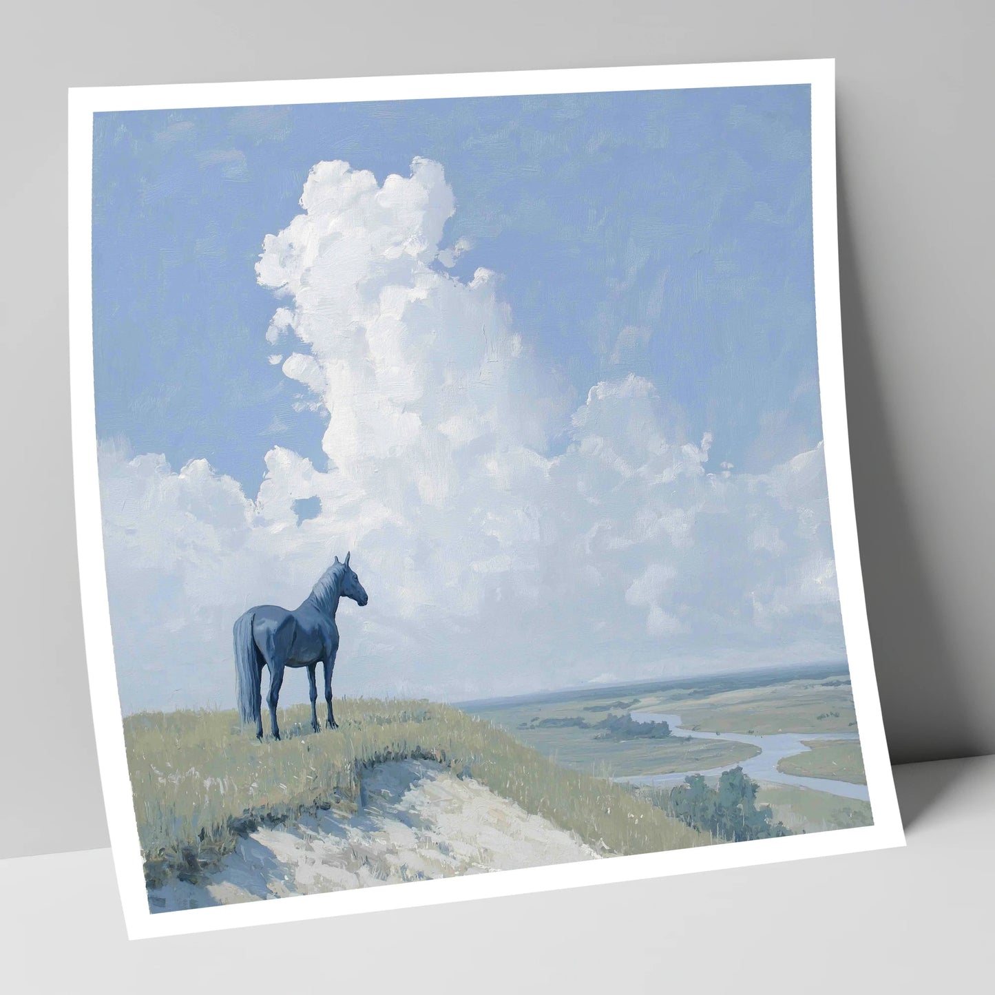 The Quiet Vantage horse landscape art print