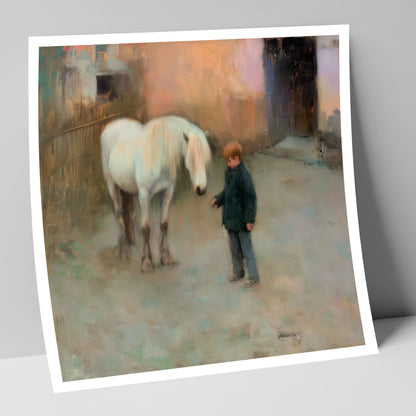 A Quiet Understanding horse & rider art print