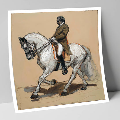 Harmonious Passage dressage horse art print
