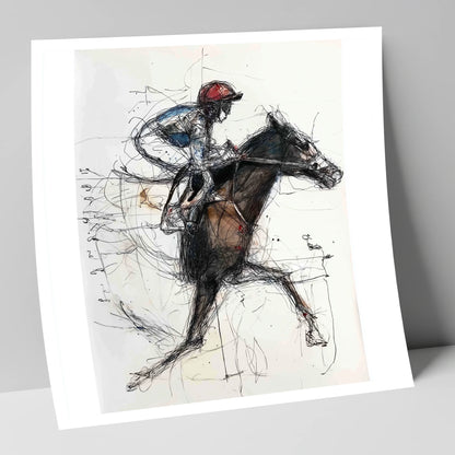 At Full Stretch racing horse art print