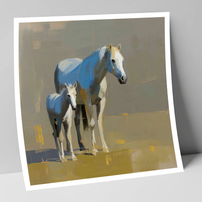 A Mother’s Quiet Watch mare & foal art print