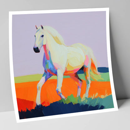 Vibrant Stride horse breed art print