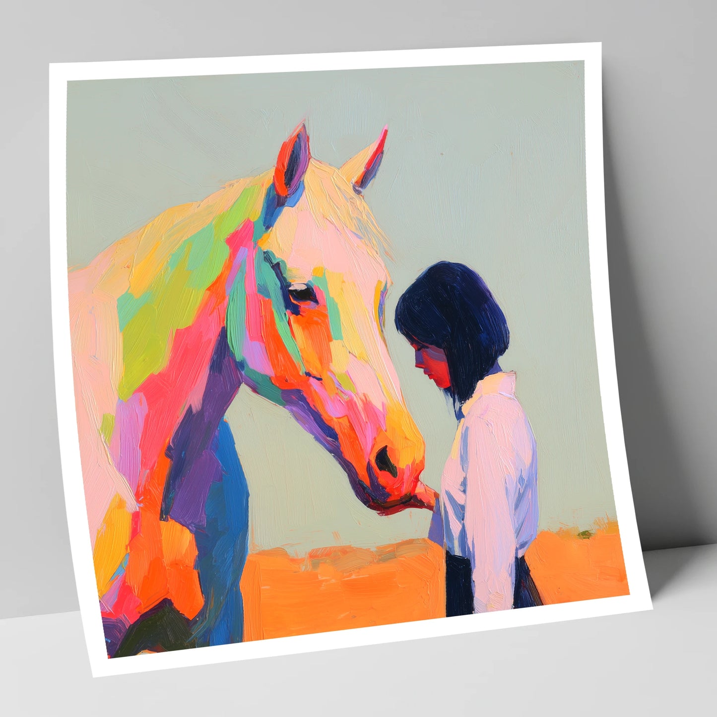 Vivid Connection horse & rider art print