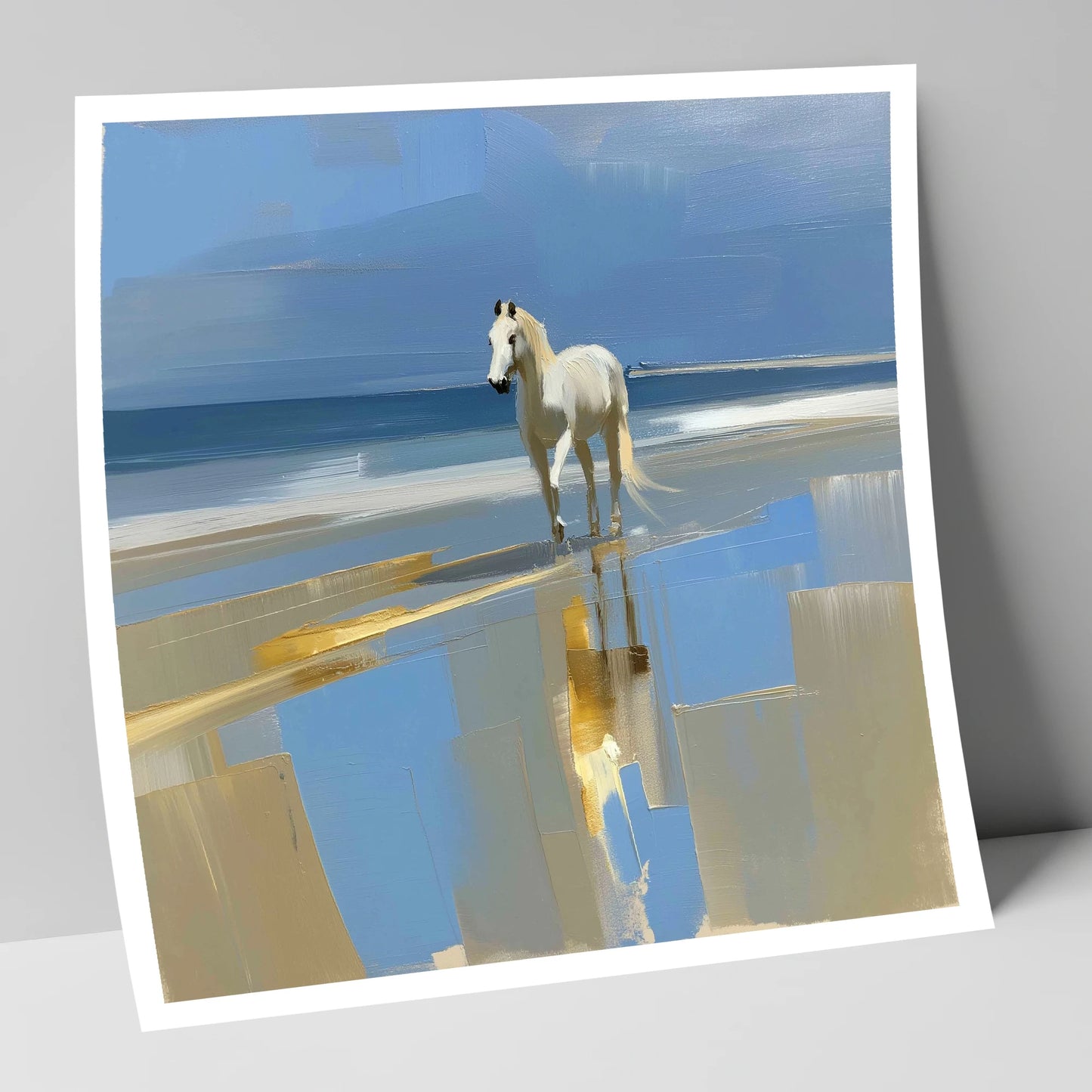 Coastal Reflection horse landscape art print
