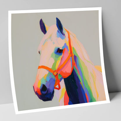 Prismatic Equine Profile horse portrait art print