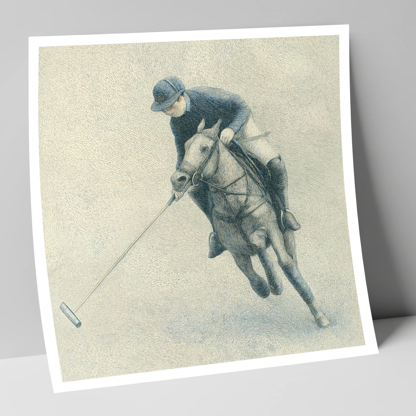 The Polo Stroke polo horse art print