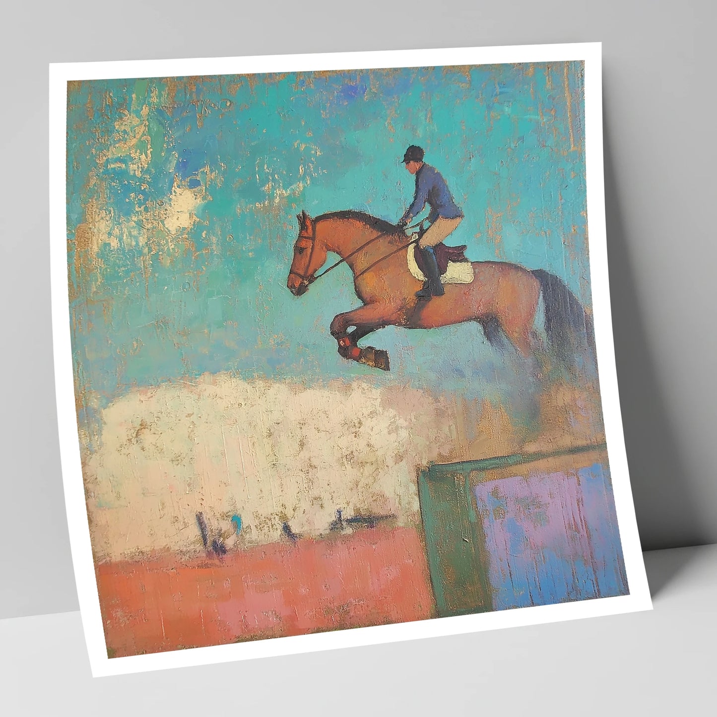 Taking Flight show jumping horse art print