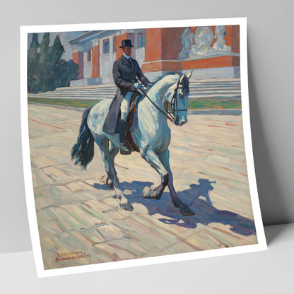 Sunlit Dressage Passage dressage horse art print