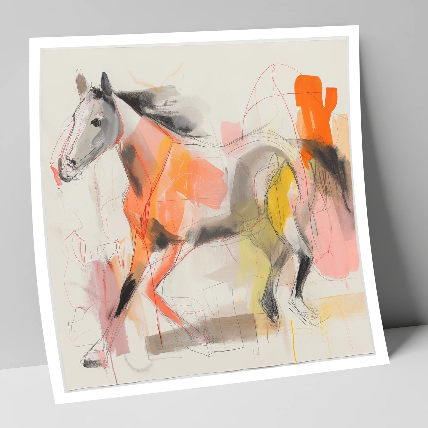 Vibrant Equine Spirit horse portrait art print