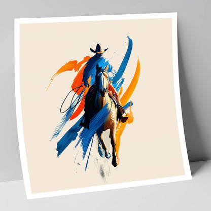 Bold Frontier Spirit western horse art print