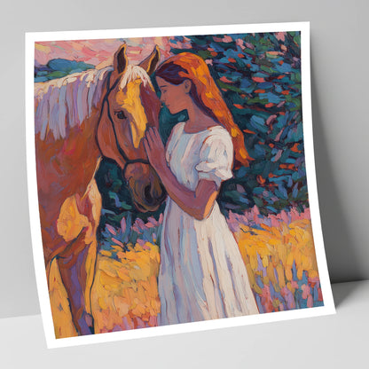 A Quiet Connection horse & rider art print