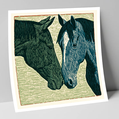 Kindred Spirits horse portrait art print