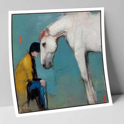 The Quiet Connection horse & rider art print