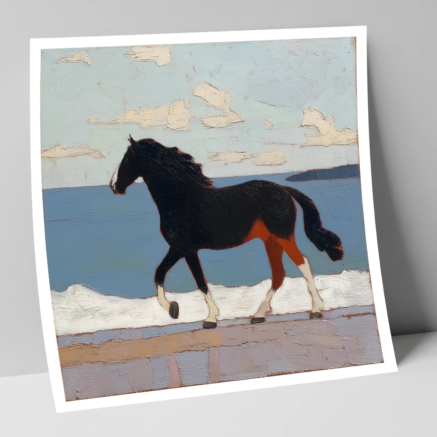 Seaside Stride horse landscape art print