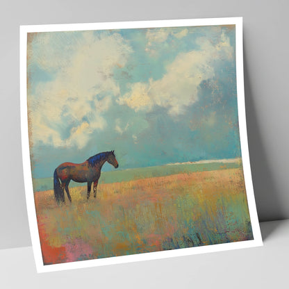 Beneath Turquoise Skies horse landscape art print