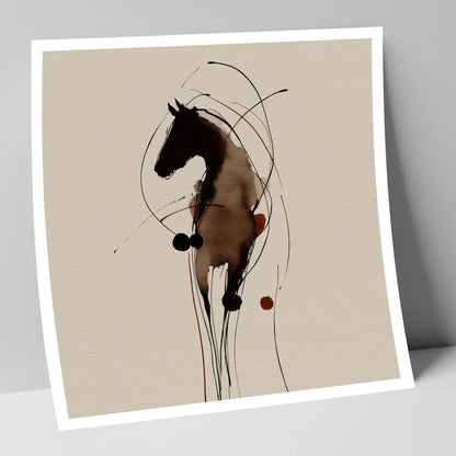 Fluid Ink Equine Portrait horse portrait art print