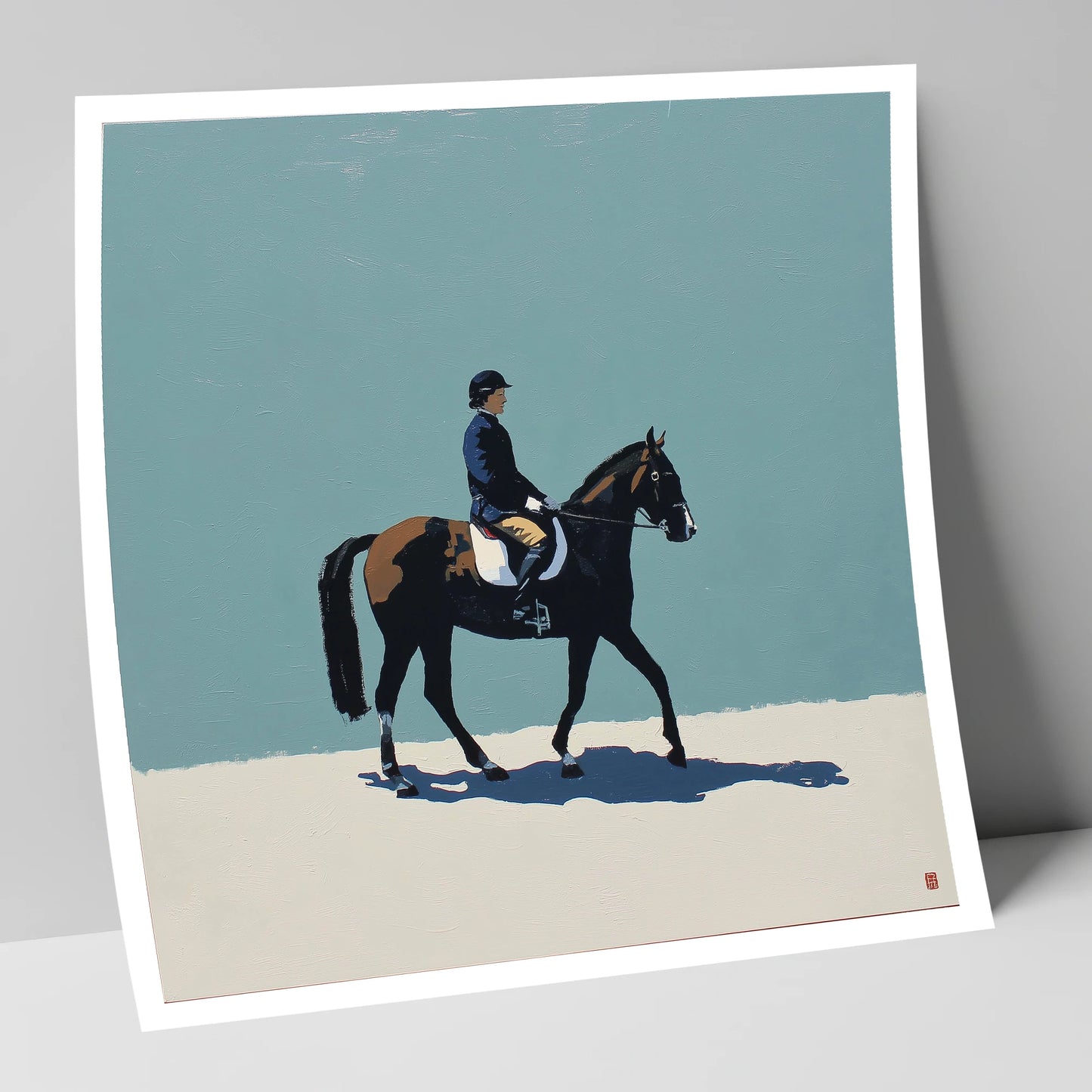 Serene Winter Dressage dressage horse art print